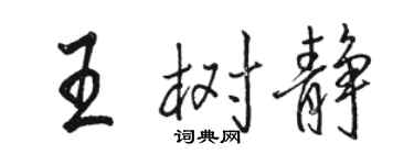 駱恆光王樹靜行書個性簽名怎么寫