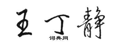 駱恆光王丁靜行書個性簽名怎么寫