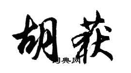 胡問遂胡獲行書個性簽名怎么寫