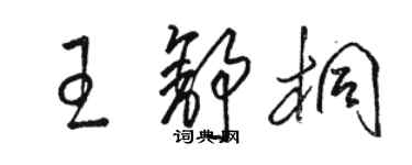 駱恆光王舒桐草書個性簽名怎么寫