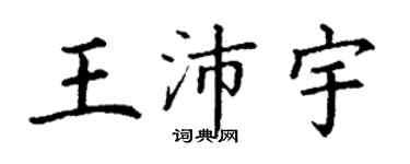 丁謙王沛宇楷書個性簽名怎么寫
