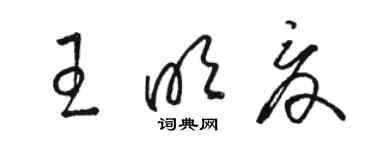 駱恆光王明夏草書個性簽名怎么寫