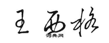 駱恆光王西格草書個性簽名怎么寫