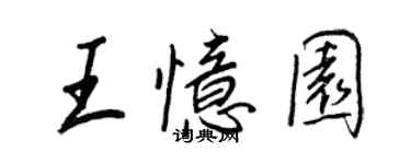 王正良王憶園行書個性簽名怎么寫