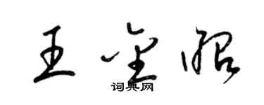梁錦英王金昭草書個性簽名怎么寫