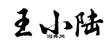 胡問遂王小陸行書個性簽名怎么寫