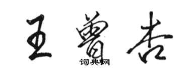 駱恆光王曾杏行書個性簽名怎么寫