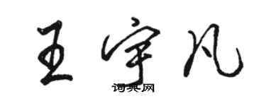 駱恆光王宇凡行書個性簽名怎么寫