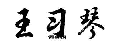胡問遂王習琴行書個性簽名怎么寫