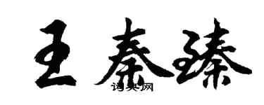 胡問遂王秦臻行書個性簽名怎么寫