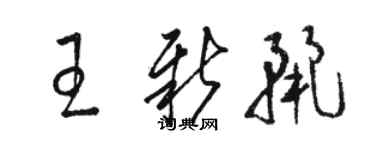 駱恆光王新麗草書個性簽名怎么寫