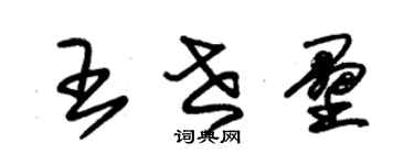 朱錫榮王世壘草書個性簽名怎么寫