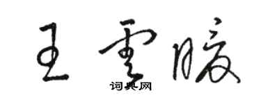 駱恆光王雲暖草書個性簽名怎么寫