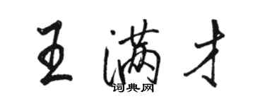 駱恆光王滿才行書個性簽名怎么寫