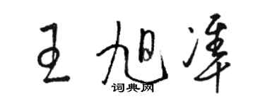 駱恆光王旭準草書個性簽名怎么寫