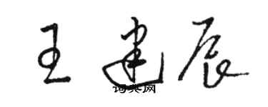 駱恆光王建辰草書個性簽名怎么寫