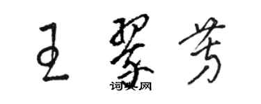 駱恆光王翠芳草書個性簽名怎么寫