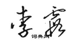 駱恆光李霞草書個性簽名怎么寫