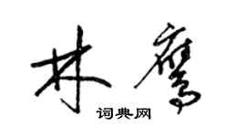 梁錦英林鷹草書個性簽名怎么寫