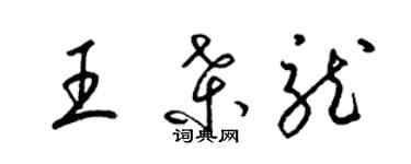 梁錦英王桑龍草書個性簽名怎么寫