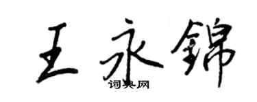 王正良王永錦行書個性簽名怎么寫