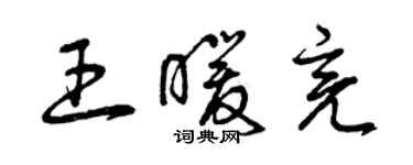 曾慶福王暖亮草書個性簽名怎么寫