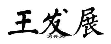 翁闓運王發展楷書個性簽名怎么寫