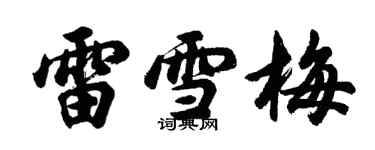 胡問遂雷雪梅行書個性簽名怎么寫
