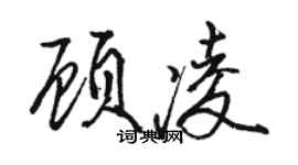 駱恆光顧凌行書個性簽名怎么寫