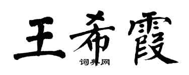 翁闓運王希霞楷書個性簽名怎么寫