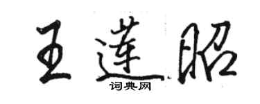 駱恆光王蓮昭行書個性簽名怎么寫