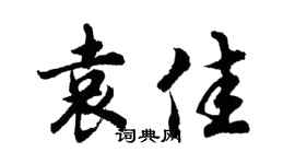 胡問遂袁佳行書個性簽名怎么寫