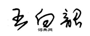 朱錫榮王向韶草書個性簽名怎么寫