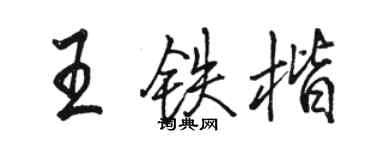 駱恆光王鐵楷行書個性簽名怎么寫