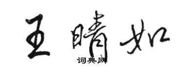 駱恆光王晴如行書個性簽名怎么寫