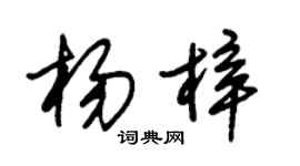 朱錫榮楊梓草書個性簽名怎么寫