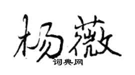 曾慶福楊薇行書個性簽名怎么寫