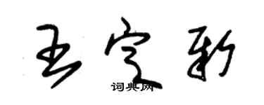 朱錫榮王定新草書個性簽名怎么寫