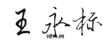 駱恆光王永標行書個性簽名怎么寫