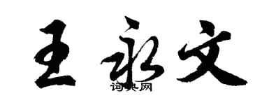 胡問遂王永文行書個性簽名怎么寫