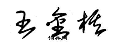 朱錫榮王金棋草書個性簽名怎么寫