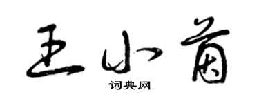 曾慶福王小茵草書個性簽名怎么寫