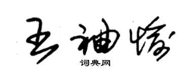 朱錫榮王袖愉草書個性簽名怎么寫