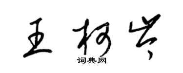 梁錦英王柯岑草書個性簽名怎么寫