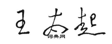 駱恆光王太起草書個性簽名怎么寫