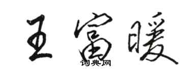 駱恆光王富暖行書個性簽名怎么寫