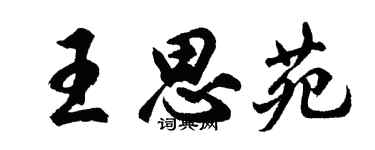 胡問遂王思苑行書個性簽名怎么寫