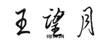 駱恆光王望月行書個性簽名怎么寫