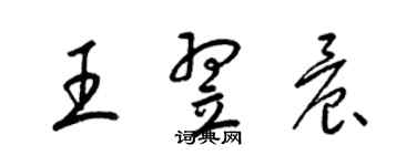 梁錦英王翌晨草書個性簽名怎么寫