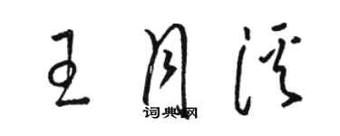 駱恆光王月溪草書個性簽名怎么寫